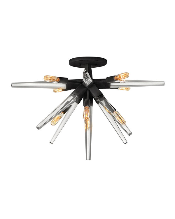 Fredrick Ramond - FR47401BLK - LED Semi-Flush Mount - Ariel - Black from Lighting & Bulbs Unlimited in Charlotte, NC