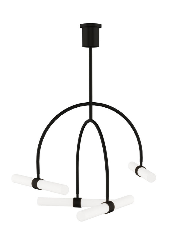 Visual Comfort Modern - 700CLM4B-LED930 - LED Chandelier - Calumn - Nightshade Black from Lighting & Bulbs Unlimited in Charlotte, NC