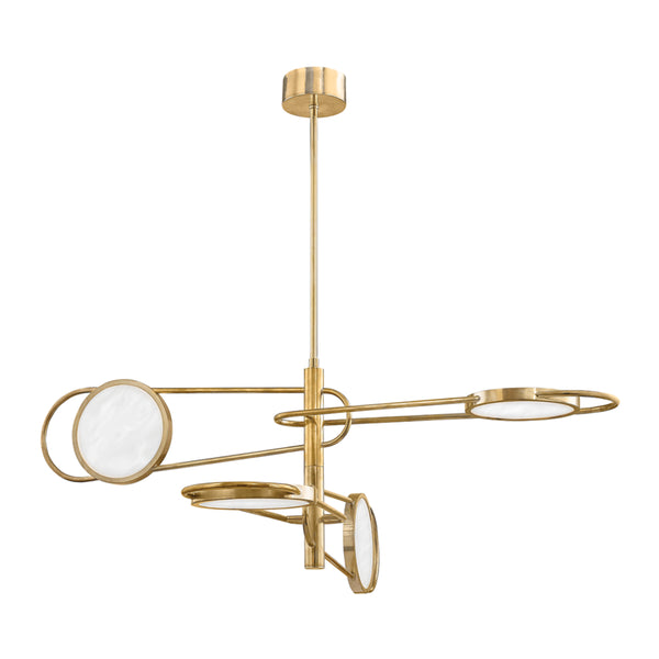 Hudson Valley - 8724-AGB - LED Chandelier - Jervis - Aged Brass from Lighting & Bulbs Unlimited in Charlotte, NC