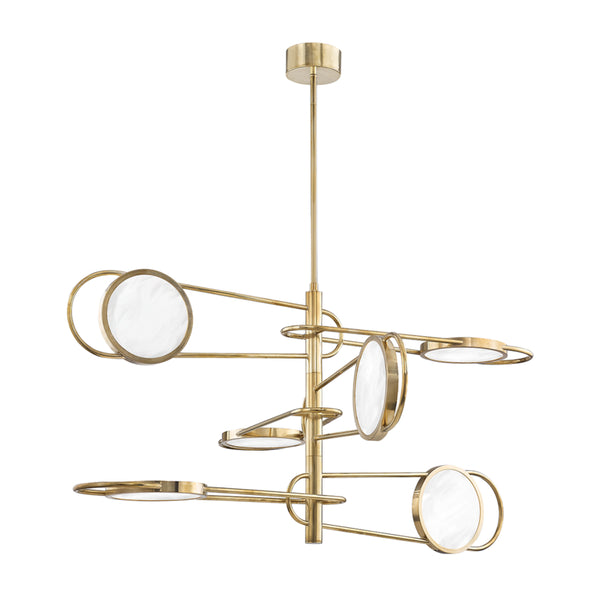 Hudson Valley - 8726-AGB - LED Chandelier - Jervis - Aged Brass from Lighting & Bulbs Unlimited in Charlotte, NC