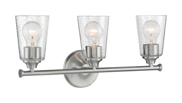 Nuvo Lighting - 60-7183 - Three Light Vanity - Bransel - Brushed Nickel from Lighting & Bulbs Unlimited in Charlotte, NC