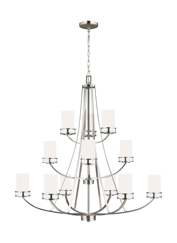 Generation Lighting - 3121612EN3-962 - 12 Light Chandelier - Robie - Brushed Nickel from Lighting & Bulbs Unlimited in Charlotte, NC