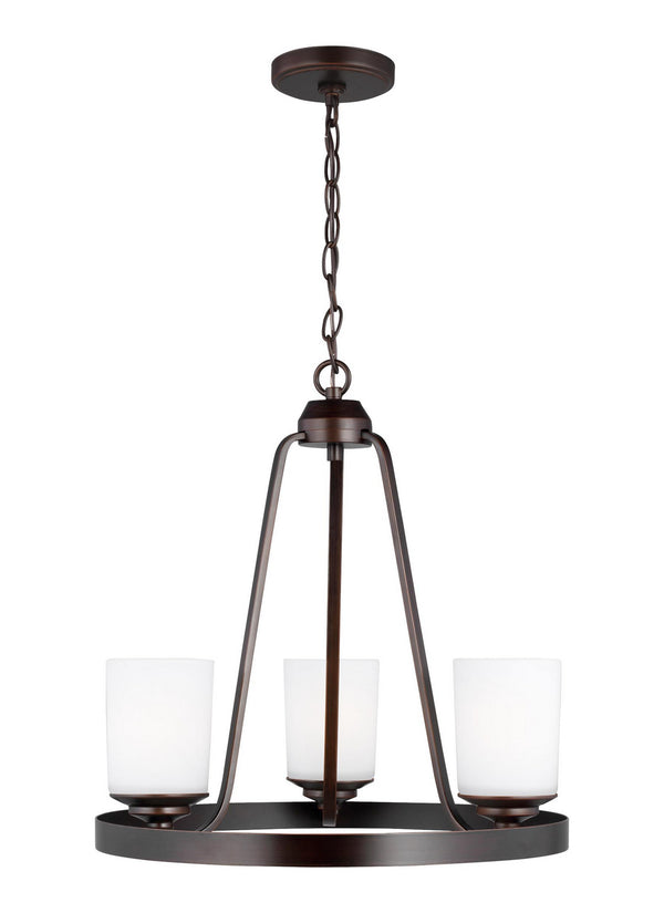 Generation Lighting - 3130703EN3-710 - Three Light Chandelier - Kemal - Bronze from Lighting & Bulbs Unlimited in Charlotte, NC