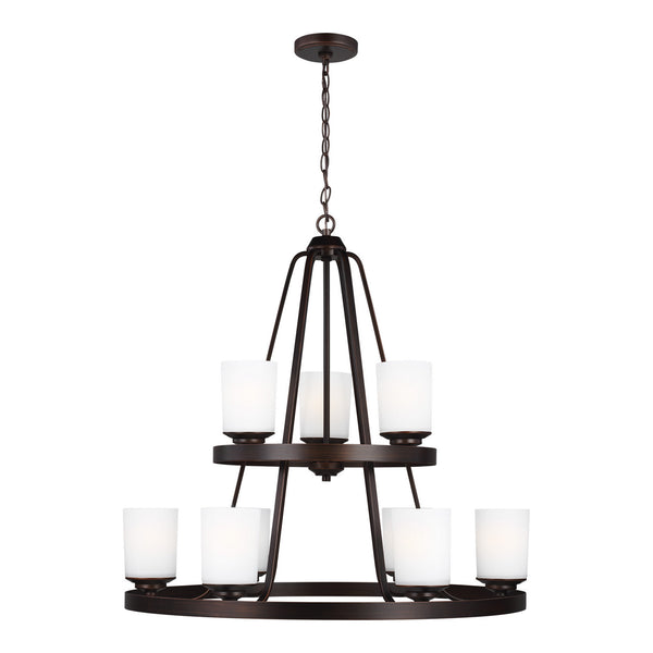 Generation Lighting - 3130709-710 - Nine Light Chandelier - Kemal - Bronze from Lighting & Bulbs Unlimited in Charlotte, NC