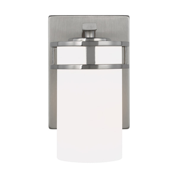Generation Lighting - 4121601-962 - One Light Wall / Bath Sconce - Robie - Brushed Nickel from Lighting & Bulbs Unlimited in Charlotte, NC