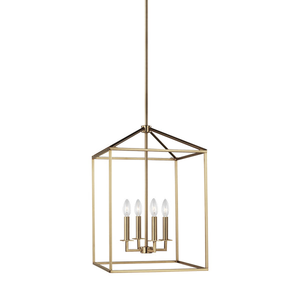Generation Lighting - 5115004EN-848 - Four Light Hall / Foyer - Perryton - Satin Brass from Lighting & Bulbs Unlimited in Charlotte, NC