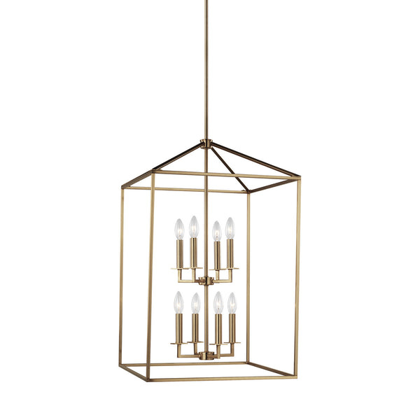 Generation Lighting - 5115008EN-848 - Eight Light Hall / Foyer - Perryton - Satin Brass from Lighting & Bulbs Unlimited in Charlotte, NC