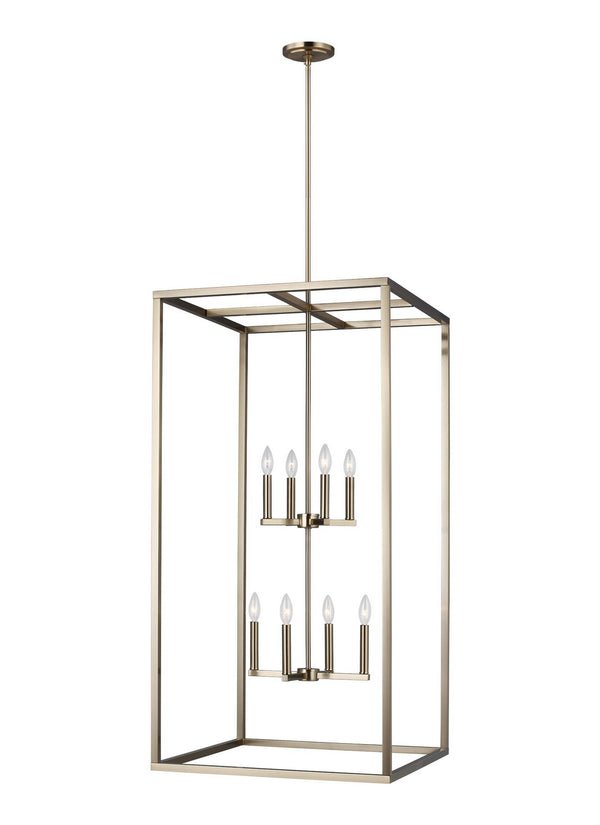 Generation Lighting - 5234508-848 - Eight Light Hall / Foyer Pendant - Moffet Street - Satin Brass from Lighting & Bulbs Unlimited in Charlotte, NC