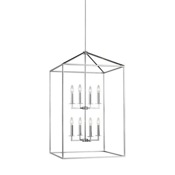 Generation Lighting - 5315008-05 - Eight Light Hall / Foyer Pendant - Perryton - Chrome from Lighting & Bulbs Unlimited in Charlotte, NC