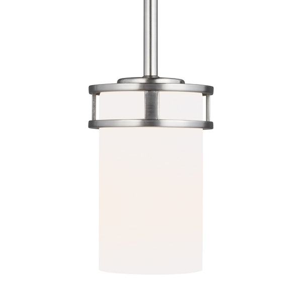 Generation Lighting - 6121601-962 - One Light Mini-Pendant - Robie - Brushed Nickel from Lighting & Bulbs Unlimited in Charlotte, NC