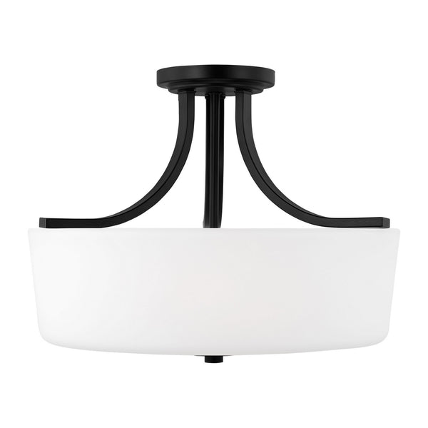 Generation Lighting - 7728803EN3-112 - Three Light Semi-Flush Mount - Kemal - Midnight Black from Lighting & Bulbs Unlimited in Charlotte, NC