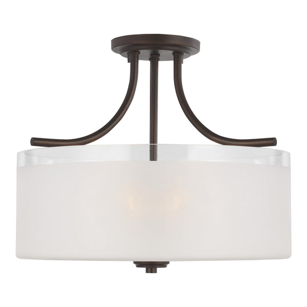 Generation Lighting - 7739803-710 - Three Light Semi-Flush Mount - Norwood - Bronze from Lighting & Bulbs Unlimited in Charlotte, NC