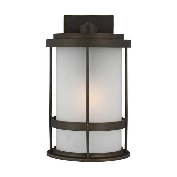 Generation Lighting - 8690901-71 - One Light Outdoor Wall Lantern - Wilburn - Antique Bronze from Lighting & Bulbs Unlimited in Charlotte, NC