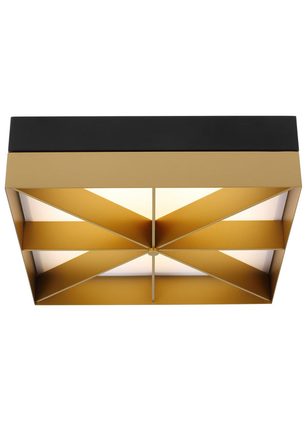 Visual Comfort Modern - 700FMLMOBG-LED930-277 - LED Flush Mount - Loom - Black/Gold from Lighting & Bulbs Unlimited in Charlotte, NC