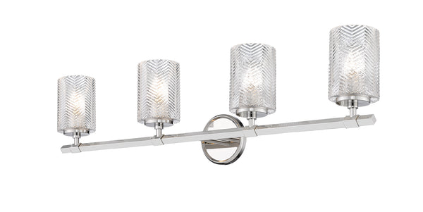 Z-Lite - 1934-4V-PN - Four Light Vanity - Dover Street - Polished Nickel from Lighting & Bulbs Unlimited.