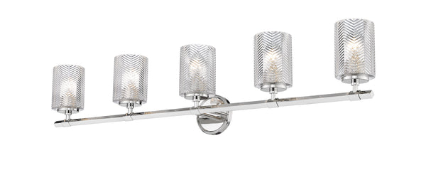 Z-Lite - 1934-5V-PN - Five Light Vanity - Dover Street - Polished Nickel from Lighting & Bulbs Unlimited in Charlotte, NC