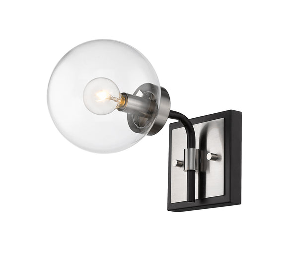 Z-Lite - 477-1S-MB-BN - One Light Wall Sconce - Parsons - Matte Black / Brushed Nickel from Lighting & Bulbs Unlimited in Charlotte, NC