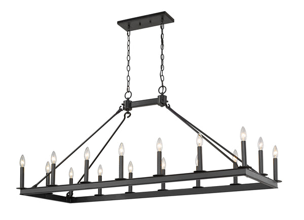 Z-Lite - 482-16L-MB - 16 Light Chandelier - Barclay - Matte Black from Lighting & Bulbs Unlimited in Charlotte, NC