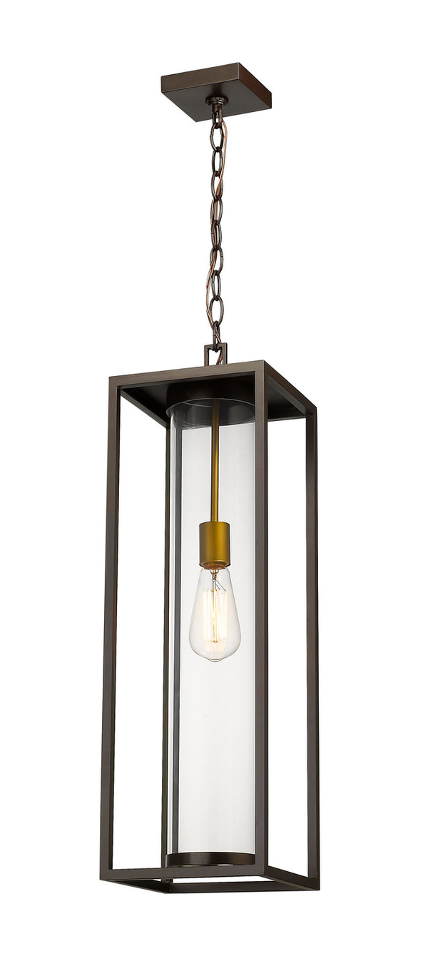 Z-Lite - 584CHB-DBZ-OBS - One Light Outdoor Chain Mount Ceiling Fixture - Dunbroch - Deep Bronze / Outdoor Brass from Lighting & Bulbs Unlimited in Charlotte, NC