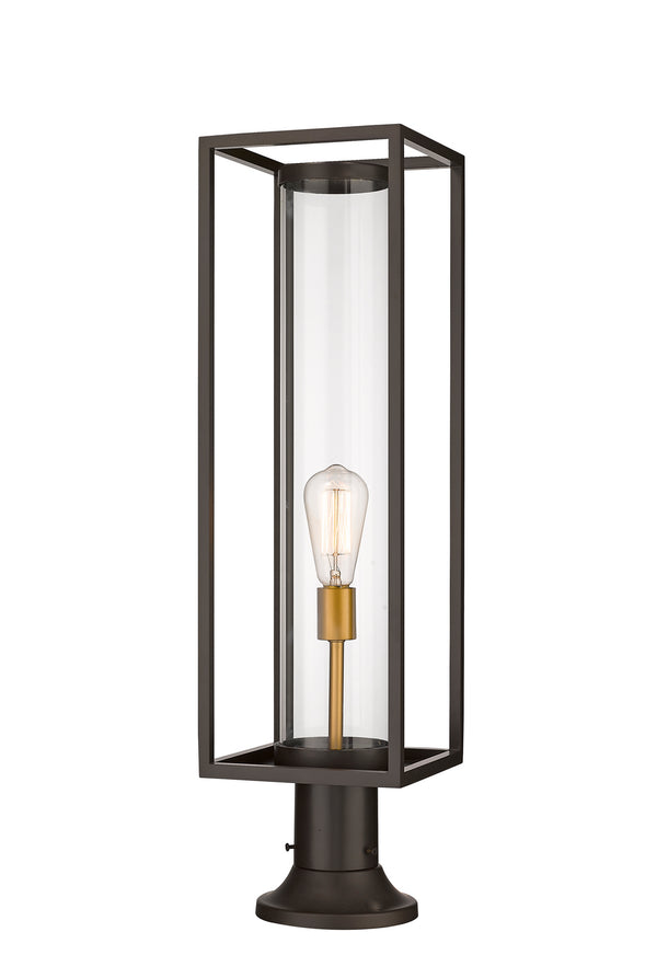 Z-Lite - 584PHBR-553PM-DBZ - One Light Outdoor Pier Mount - Dunbroch - Deep Bronze / Outdoor Brass from Lighting & Bulbs Unlimited in Charlotte, NC