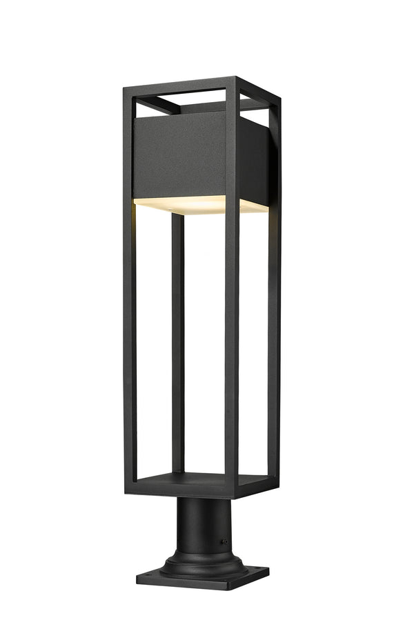 Z-Lite - 585PHBR-533PM-BK-LED - LED Outdoor Pier Mounted Fixture - Barwick - Black from Lighting & Bulbs Unlimited in Charlotte, NC