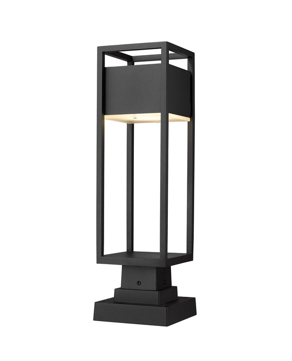 Z-Lite - 585PHMS-SQPM-BK-LED - LED Outdoor Pier Mounted Fixture - Barwick - Black from Lighting & Bulbs Unlimited in Charlotte, NC