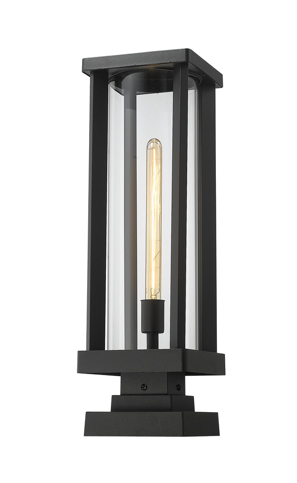Z-Lite - 586PHBS-SQPM-BK - One Light Outdoor Pier Mount - Glenwood - Black from Lighting & Bulbs Unlimited in Charlotte, NC