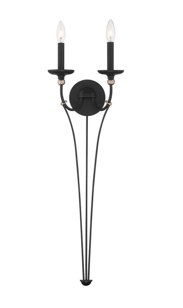 Minka-Lavery - 1042-677 - Two Light Wall Sconce - Westchester County - Sand Coal With Skyline Gold Le from Lighting & Bulbs Unlimited in Charlotte, NC