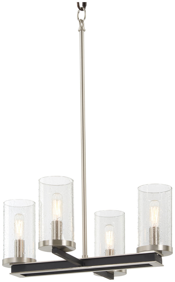 Minka-Lavery - 1054-691 - Four Light Pendant / Semi Flush - Cole'S Crossing - Coal With Brushed Nickel from Lighting & Bulbs Unlimited in Charlotte, NC