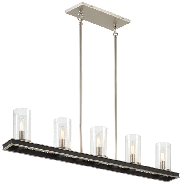Minka-Lavery - 1055-691 - Five Light Island Pendant - Cole'S Crossing - Coal With Brushed Nickel from Lighting & Bulbs Unlimited in Charlotte, NC