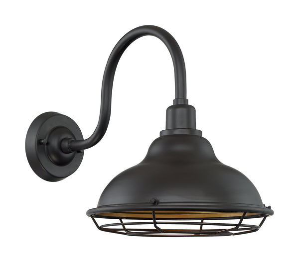 Nuvo Lighting - 60-7012 - One Light Outdoor Wall Mount - Newbridge - Dark Bronze / Gold from Lighting & Bulbs Unlimited in Charlotte, NC