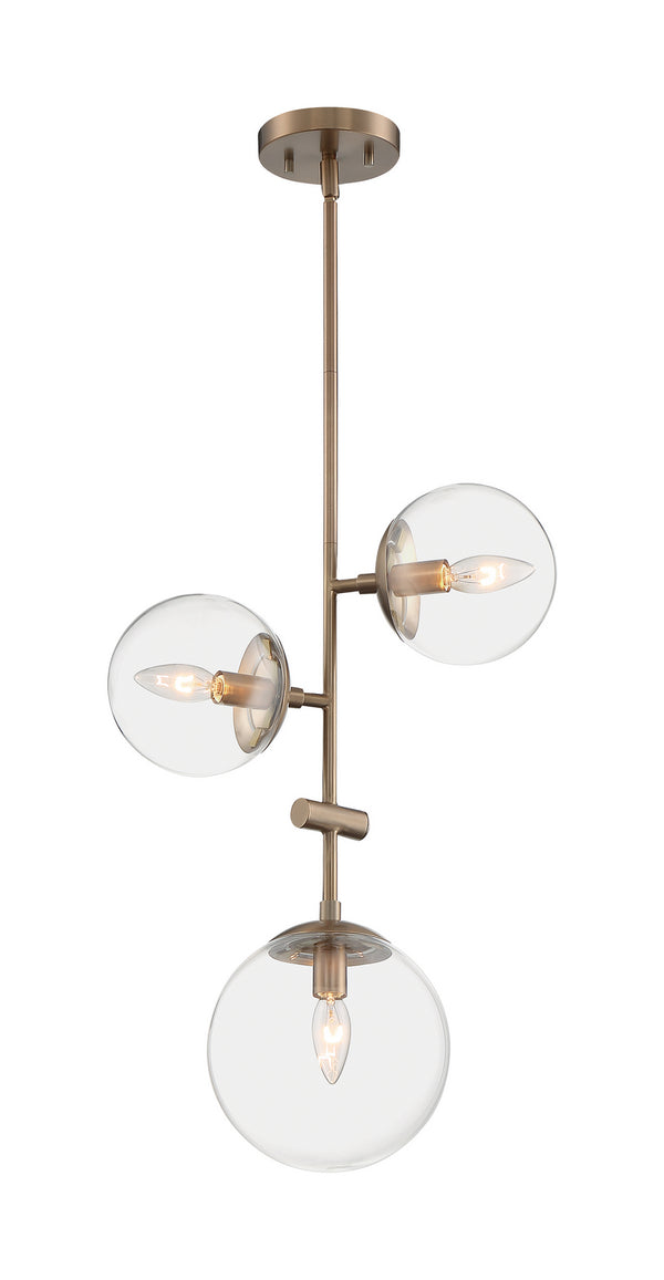 Nuvo Lighting - 60-7124 - Three Light Pendant - Sky - Burnished Brass from Lighting & Bulbs Unlimited in Charlotte, NC