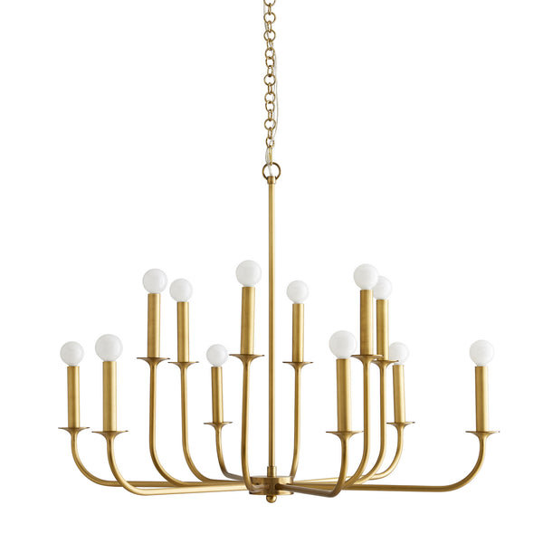 Arteriors - 89343 - 12 Light Chandelier - Breck - Antique Brass from Lighting & Bulbs Unlimited in Charlotte, NC
