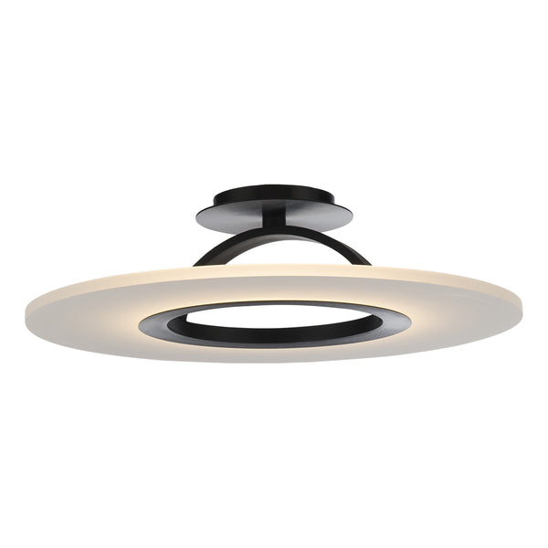 W.A.C. Lighting - FM-21720-BK - LED Convertible Semi-Flush Mount - Elektron - Black from Lighting & Bulbs Unlimited in Charlotte, NC