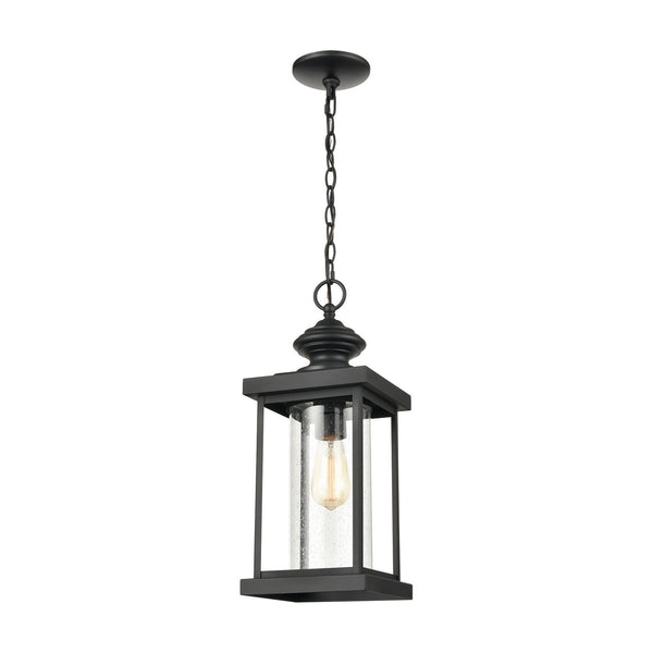 ELK Home - 45453/1 - One Light Outdoor Pendant - Minersville - Matte Black from Lighting & Bulbs Unlimited in Charlotte, NC