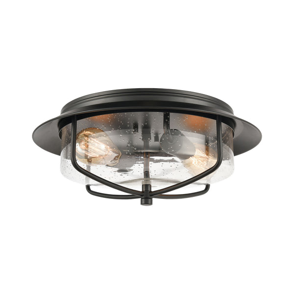 ELK Home - 46402/2 - Two Light Flush Mount - Lakeshore Drive - Matte Black from Lighting & Bulbs Unlimited in Charlotte, NC