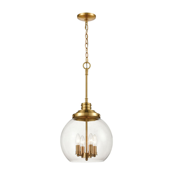 ELK Home - 46834/4 - Four Light Pendant - Chandra - Burnished Brass from Lighting & Bulbs Unlimited in Charlotte, NC