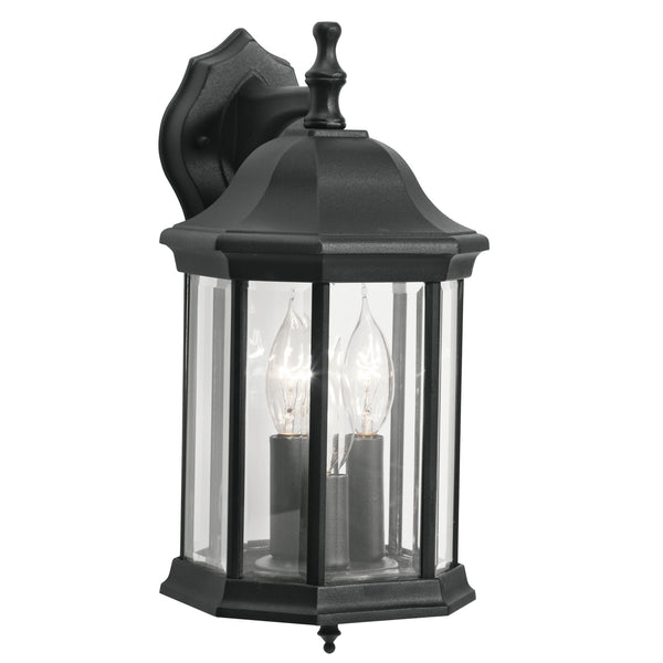 Kichler - 9777BK - Three Light Outdoor Wall Mount - Chesapeake - Black from Lighting & Bulbs Unlimited in Charlotte, NC