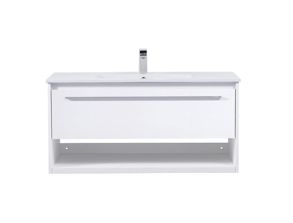 Elegant Lighting - VF43040WH - Single Bathroom Floating Vanity - Kasper - White from Lighting & Bulbs Unlimited in Charlotte, NC
