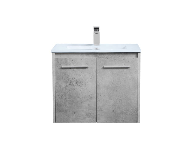 Elegant Lighting - VF44024CG - Single Bathroom Floating Vanity - Rasina - Concrete Grey from Lighting & Bulbs Unlimited in Charlotte, NC