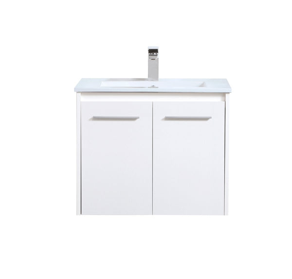Elegant Lighting - VF44024WH - Single Bathroom Floating Vanity - Rasina - White from Lighting & Bulbs Unlimited in Charlotte, NC