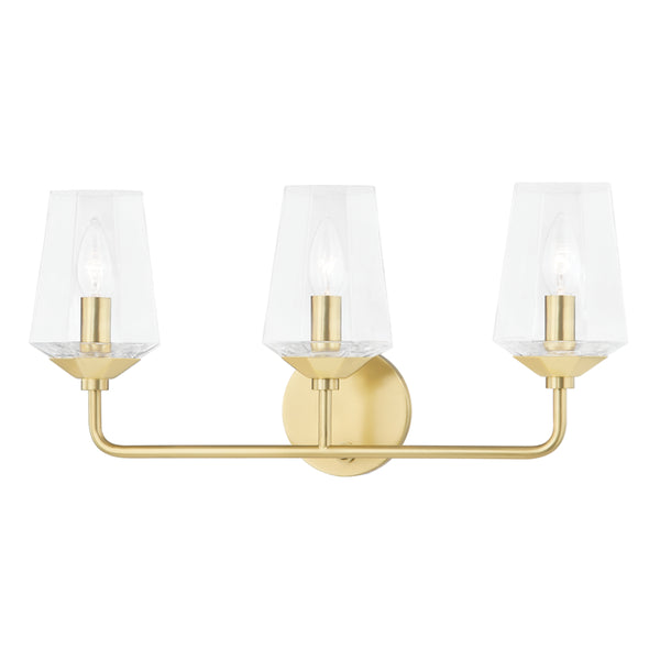 Mitzi - H420303-AGB - Three Light Bath Bracket - Kayla - Aged Brass from Lighting & Bulbs Unlimited in Charlotte, NC