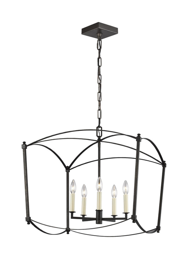 Visual Comfort Studio - F3325/5SMS - Five Light Lantern - Thayer - Smith Steel from Lighting & Bulbs Unlimited in Charlotte, NC