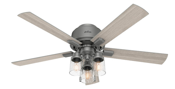 Hunter - 50656 - 52"Ceiling Fan - Hartland - Matte Silver from Lighting & Bulbs Unlimited in Charlotte, NC