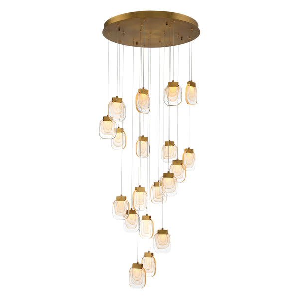 Eurofase - 37192-013 - LED Chandelier - Paget - Gold from Lighting & Bulbs Unlimited in Charlotte, NC