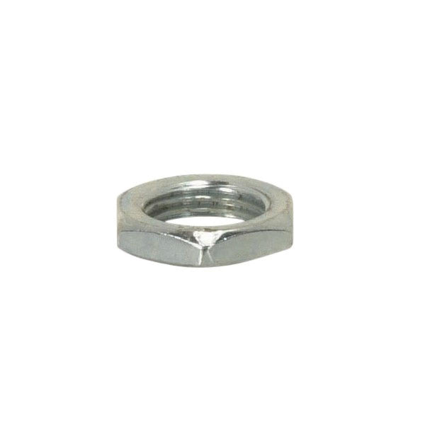 Steel Locknut, 1/8 IP, 9/16`` Hexagon, 1/8`` Thick, Unfinished Locknut by Satco