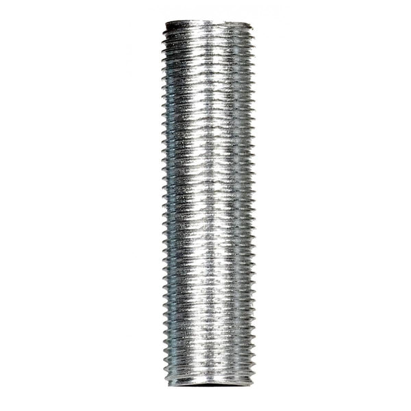1/8 IP Steel Nipple, Zinc Plated, 6-1/8`` Length, 3/8`` Wide Nipple by Satco