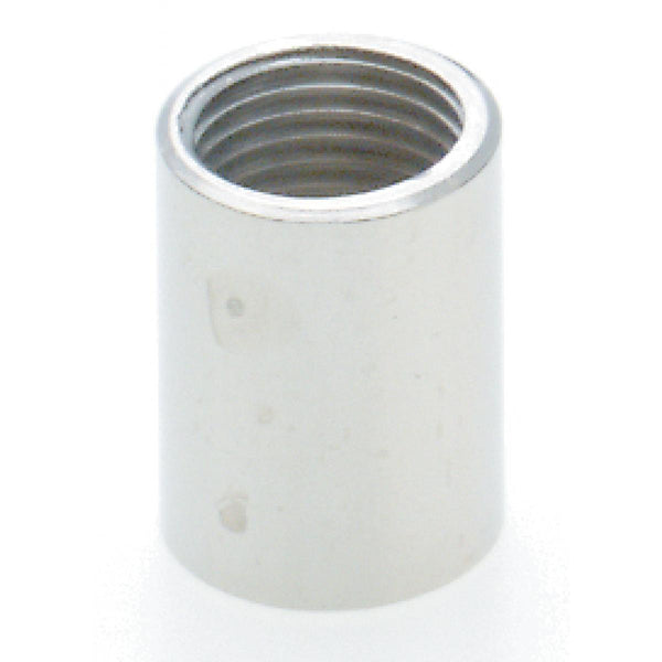 Brass Coupling, 5/8`` Long, 1/8 IP, Nickel Plated Finish Coupling by Satco