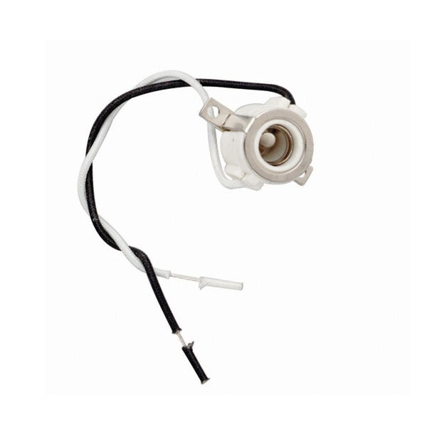 Mini Can Halogen Socket, Side Wired, E11 Base, Screw Mount Bracket, 12`` Leads, 3/4`` Height, 11/16`` Diameter, 1000W, 250V Socket by Satco