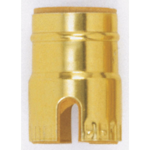 Aluminum Shell With Paper Liner, Push Thru, Brite Gilt Finish Shell With Paper Liner by Satco